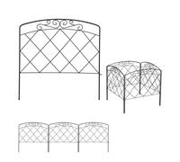 Relaxdays 8 vallas jardín, huerto o césped negro