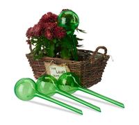 Relaxdays 80 globos autorriego verdes verde