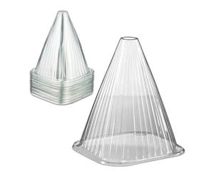 Relaxdays 80 sombreros para plantas transparentes transparente
