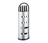 Relaxdays Accesorios Chimenea, Set 5 Piezas, Atizador, Pala, Escoba, Pinzas y Soporte, Útiles Estufa Modernos, Negro