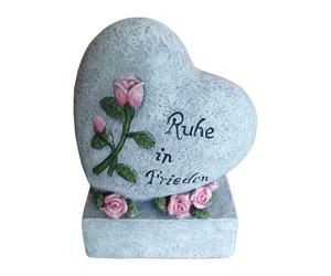 Relaxdays Adorno fúnebre en forma de corazón gris