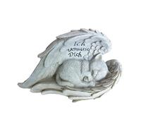 Relaxdays Adorno funerario para Gato, Figura de jardín, Recuerdo Mascota, ángel Gato, Piedra Memorial Resistente, Crema
