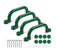Relaxdays agarres para Parque Infantil, Pack de 4, 100 kg c/u, para Torre y Cama Alta, con Huecos, plástico, Verde