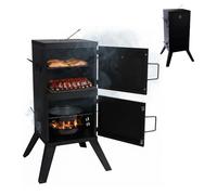 Relaxdays Ahumador para carne y pescado negro,plata