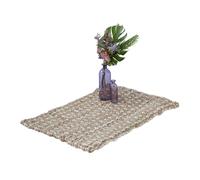 Relaxdays Alfombra artesanal de yute 60 x 90 cm beige,crema