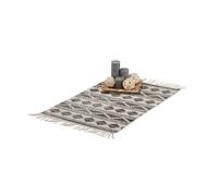 Relaxdays Alfombra con estampado de rombos antracita,crema