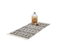 Relaxdays Alfombra con estampado de rombos antracita,crema