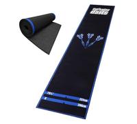 Alfombra para Dardos Relaxdays, con línea de Lanzamiento, Negra y Azul