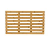 Relaxdays Alfombra Baño Bambú, Alfombrilla Ducha Antideslizante Madera, Sauna, Interior/Exterior, 66 x 40 cm, Natural