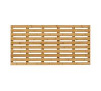 Relaxdays Alfombra Baño Bambú, Alfombrilla Ducha Antideslizante Madera, Sauna, Interior/Exterior, 100 x 50 cm, Natural