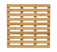 Relaxdays Alfombra Baño Bambú, Alfombrilla Ducha Antideslizante Madera, Sauna, Interior/Exterior, 50 x 50 cm, Natural