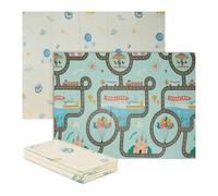 Relaxdays Alfombra de Bebé Plegable, Colchoneta de Juego, Sin Tóxicos, 200 x 150 cm, Goma XPE, Reversible, Multicolor