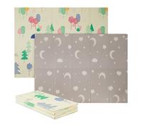 Relaxdays Alfombra de Bebé Plegable, Colchoneta de Juego, Sin Tóxicos, 200 x 150 cm, Goma XPE, Reversible, Multicolor