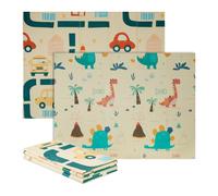 Relaxdays Alfombra de Bebé Plegable, Colchoneta de Juego, Sin Tóxicos, 200 x 150 cm, Goma XPE, Reversible, Multicolor