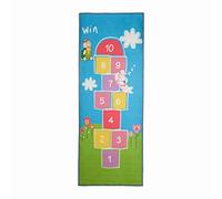 Relaxdays Alfombra Infantil con Rayuela, 180x70 cm, Multicolor | Alfombrilla Actividades, Juego para Niños, Base Engomada