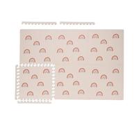 Relaxdays Alfombra Puzzle, Set de 6, Alfombrilla de Juego, Diseño Arcoíris, Esterilla Gateo, Espuma sin Tóxicos, Rosa, 60 x 60 cm