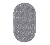 Relaxdays Alfombrilla Antideslizante Bañeras y Duchas, Esterilla Baño Ovalada PVC, 67x38cm, PVC, Gris