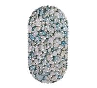 Relaxdays Alfombrilla bañera, Apariencia de Piedras, Antideslizante, con ventosas, Lavable, 36 x 68 cm, 1 Ud, Colorido