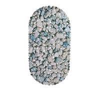 Relaxdays Alfombrilla bañera, Apariencia de Piedras, Antideslizante, con ventosas, Lavable, 36 x 68 cm, 1 Ud, Colorido