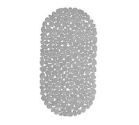Relaxdays Alfombrilla bañera, Apariencia de Piedras, Antideslizante, con ventosas, Lavable, 36 x 68 cm, 1 Ud., Gris