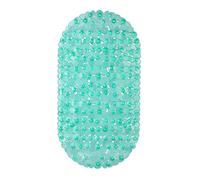 Relaxdays Alfombrilla Bañera Look Piedras, Verde | Esterilla Antideslizante Ducha, con Ventosas, 68x35,5cm