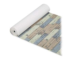 Relaxdays Alfombrilla Bañeras y Duchas, Cortar a Medida, Baño, Esterilla Antideslizante, 65 x 300 cm, Marrón/Verde/Gris