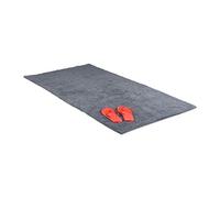 Relaxdays Alfombrilla Cuarto de baño, 80 x 150 cm, Felpudo Lavable, Ideal para Suelos con calefacción, Color Gris, Algodón