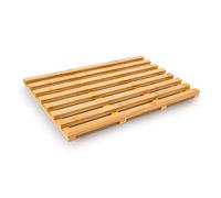 Relaxdays Alfombrilla de bambú, Rejilla Pies Baño, 36.5 x 56.5 x 3 cm, 1.4 kg, Natural