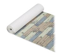 Relaxdays Alfombrilla de baño beige,azul,marrón claro