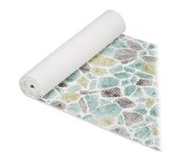 Relaxdays Alfombrilla de baño beige,blanco,turquesa