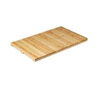 Relaxdays Alfombrilla de baño de bambú marrón marrón claro