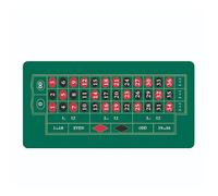 Relaxdays Alfombrilla de Ruleta y póquer con Estuche, Base Antideslizante, 60 x 120 cm, Color Neutro