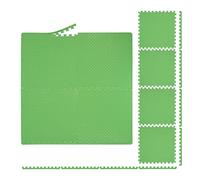 Relaxdays Alfombrilla de Suelo, 32 Alfombrillas Protectoras para Equipos Deportivos y de Fitness, bordeado, EVA, Superficie de 12 m², Ancho x Profundidad 60 x 60 cm, Verde