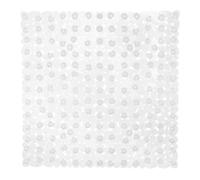 Relaxdays Alfombrilla ducha cuadrada diseño piedra transparente