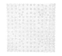 relaxdays Alfombrilla Ducha, Piedras, Esterilla Antideslizante Cuadrada, Lavable, PVC, 1 Ud, 53 x 53 cm, Transparente