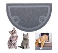 Relaxdays Alfombrilla Higiénica para Gatos, Antideslizante, Impermeable, de PVC, para Comedero, 40x59 cm, Gris