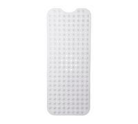 Relaxdays Alfombrilla para bañera con ventosas, PVC, Transparente | Niños y adultos, 97 x 39 cm, antideslizante