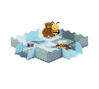 Relaxdays Alfombrilla Puzzle, 25 Piezas, para bebés con Borde, Motivos Animales, Espuma no tóxica, Colorida, Color, 114 x 114 cm (10050277)