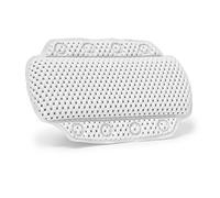 Relaxdays Almohada para bañera, Cuarto de baño, 8 ventosas Antideslizantes, 20 x 31 x 5 cm, Blanco