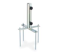 Relaxdays Anclaje de Suelo para sombrilla, 25-40 mm, sombrilla de Playa y tendedero, Soporte rasen, Color Plateado