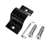 Relaxdays Anclaje para Pared y Suelo, Negro | Antirrobo para bicicleta y motocicleta, acero, para candados y cadenas
