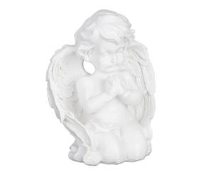 Relaxdays Ángel para tumba rezando blanco