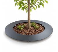 Relaxdays Anillo de Árbol, Disco de Árboles y arbustos, Antracita | Tamaño, anillo de plantación jardín, acero galvanizado