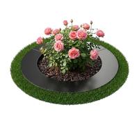 Relaxdays Anillo para árboles y arbustos, Borde de césped para jardín, Ø 60 cm, Acero galvanizado, Antracita