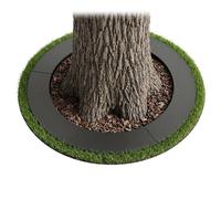 Relaxdays Anillo plano de acero galvanizado antracita