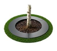 Relaxdays Anillo plano de acero galvanizado antracita