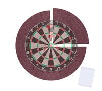 Relaxdays Anillo Protector para Diana, 4 Piezas, Ø 60 cm, Fieltro, Surround de Pared, Burdeos