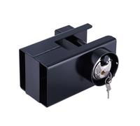 Relaxdays Anhängerschloss inklusive Diskusschloss Candado Remolque con Cerradura de Disco, Protección Antirrobo, para Enganches Comunes, con 2 Llaves, Negro, Acero, 11 x 16 x 21,5 cm Aprox