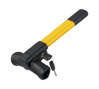 Relaxdays Antirrobos Volante Coche, Barra de Bloqueo contra Robos, Inmovilizador Universal, Acero, Amarillo y Negro, Plástico, 36 x 18 x 8 cm