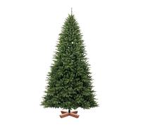 Relaxdays Árbol Navidad Artificial Abeto Nordmann Puntas PVC Soporte Metálico 210 cm Verde